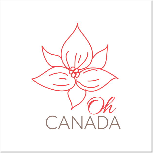 Oh, Canada Trillium Wall Art by SWON Design